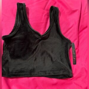 Suzette Velvet Mini Tank Crop Top Size JUNIORS M/L